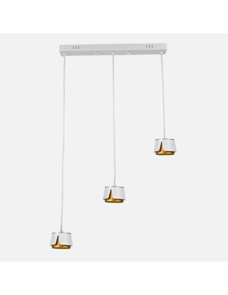 Regleta Domenica 3 X Gx53 Blanco/oro 27w 4000k 2400lm Bombillas Incluidas 100x56x10cm